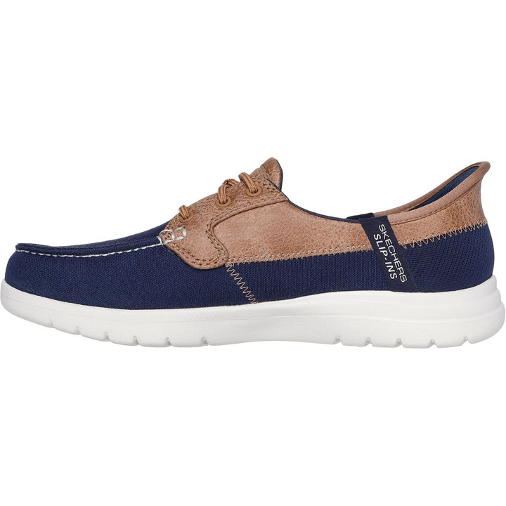 Women's Wide Fit Skechers 136536 Slip-ins Palmilla Trainers in Navy - Image 1