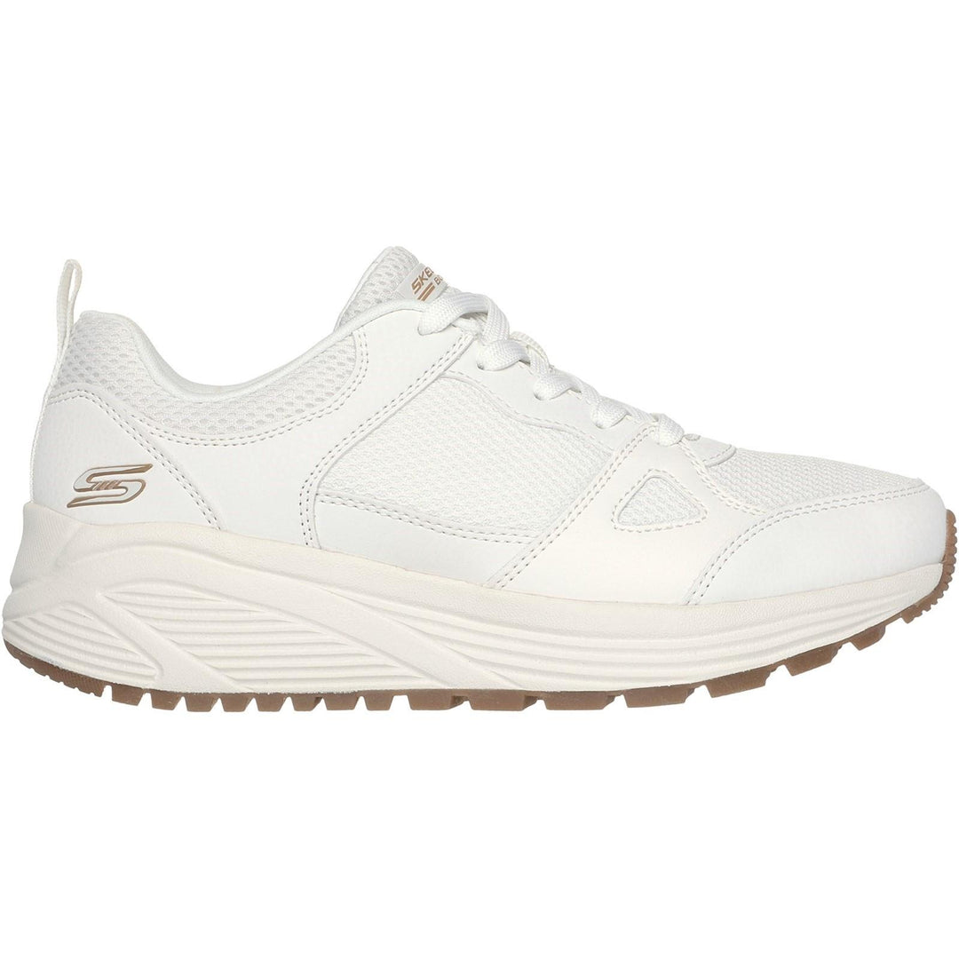 Womens Wide Fit Skechers 117268 Bobs Sparrow 2.0 Retro Clean Trainers in Off White - Image 2