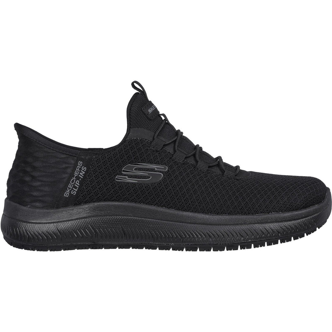 Women's Wide Fit Skechers 108144EC Summits SR Enslee Work Trainers in Black - Image 2