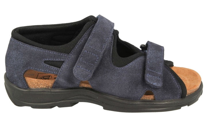 Womens Wide Fit DB Starling Sandals in Taupe Suede - Image 1