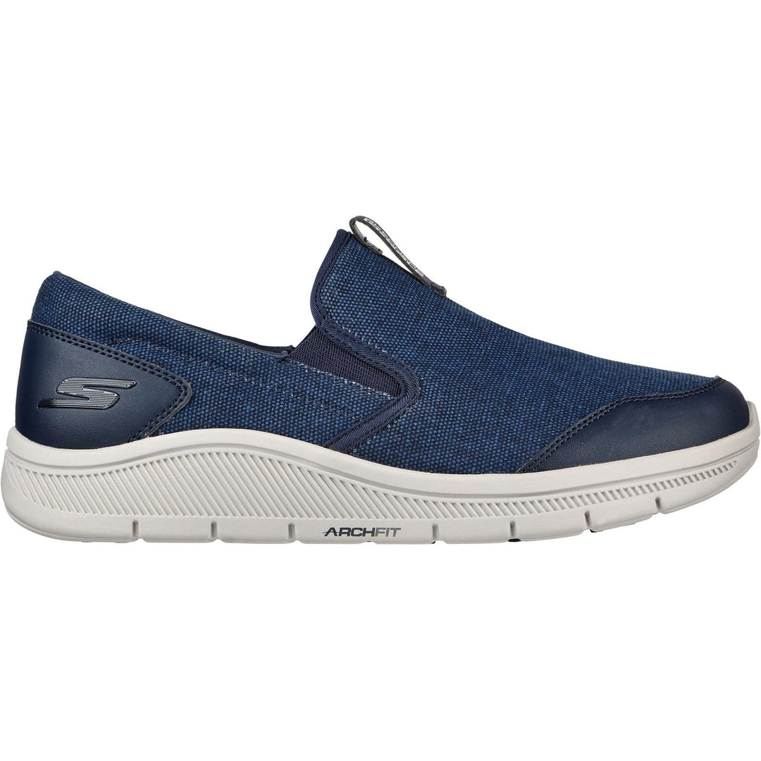 Men's Wide Fit Skechers 214035 Go Golf Arch Fit Trainers in Navy/Grey - Image 2