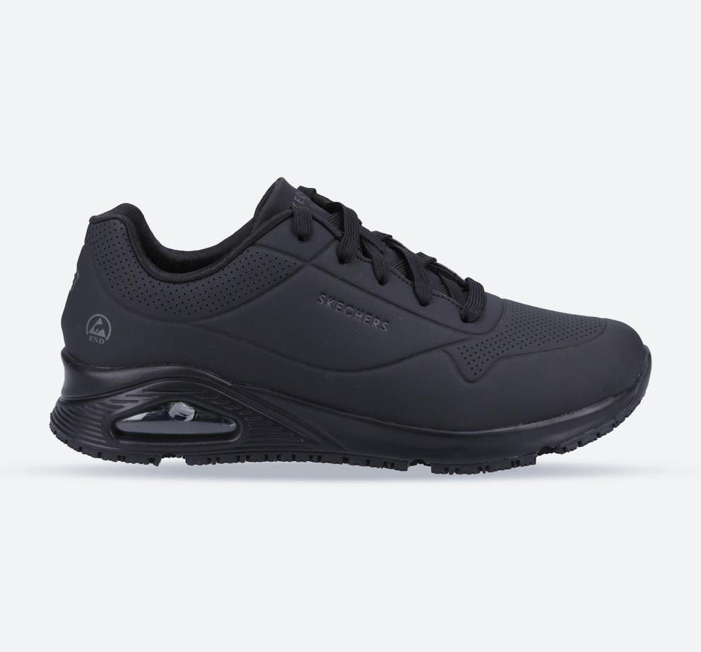 Men's Wide Fit Skechers 200054EC Uno Sr Trainers in Black - Image 1