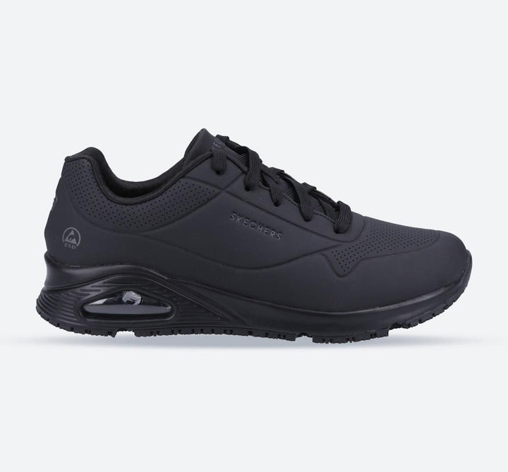 Men's Wide Fit Skechers 200054EC Uno Sr Trainers in Black - Image 1
