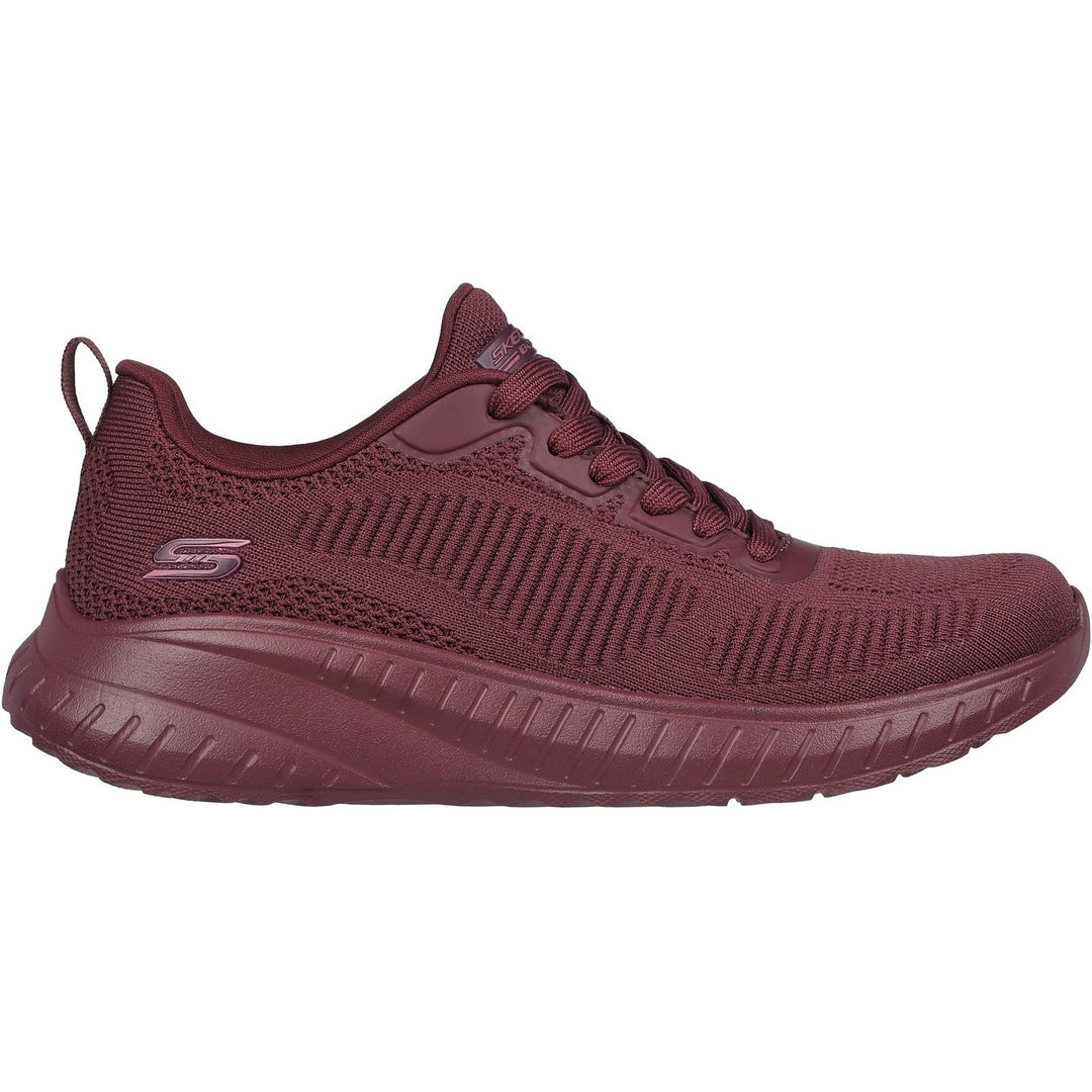 Women's Wide Fit Skechers 117209 Bob Squad Chaos Face Off Trainers -Plum in Plum - Image 2