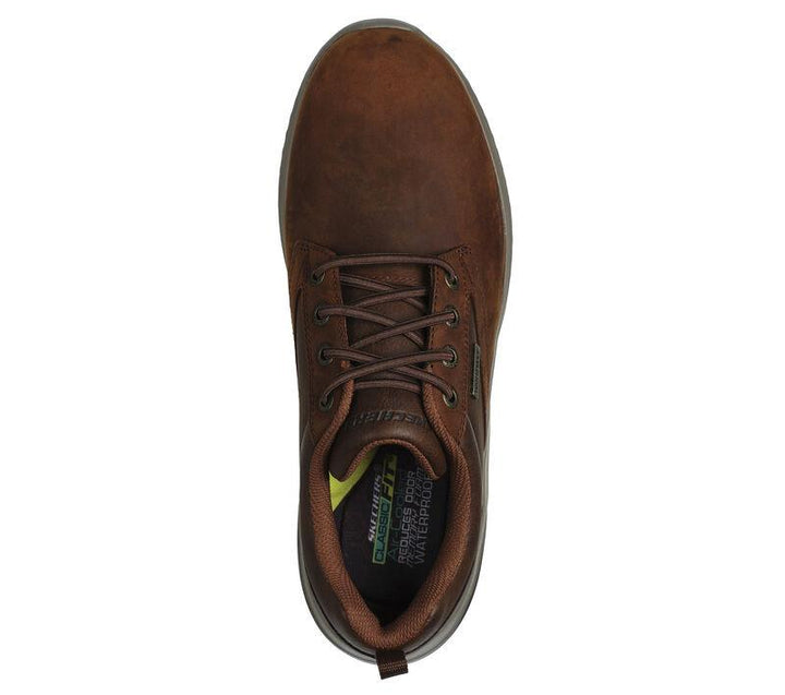 Men's Wide Fit Skechers 210661 Delson 3.0 Glavine Walking Trainers in Dark Brown - Image 1