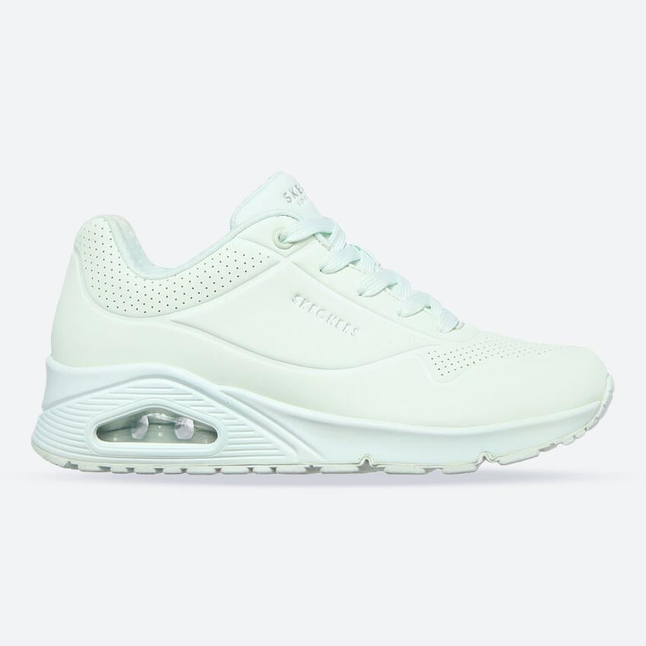 Women's Wide Fit Skechers 155359 Frosty Kicks Trainers in Mint - Image 1