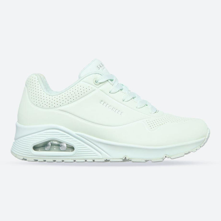 Women's Wide Fit Skechers 155359 Frosty Kicks Trainers in Mint - Image 1