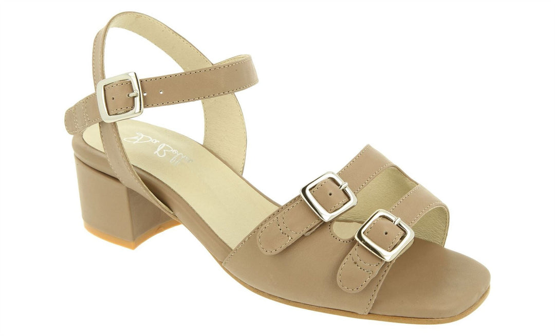Womens Wide Fit DB Curlew Sandals in Black Leather - Image 13