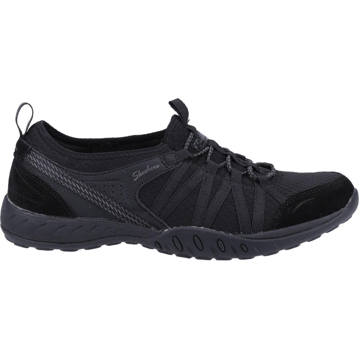 Women's Relaxed Fit Skechers 100561 Breathe Easy Rugged Shoes in Black - Image 1