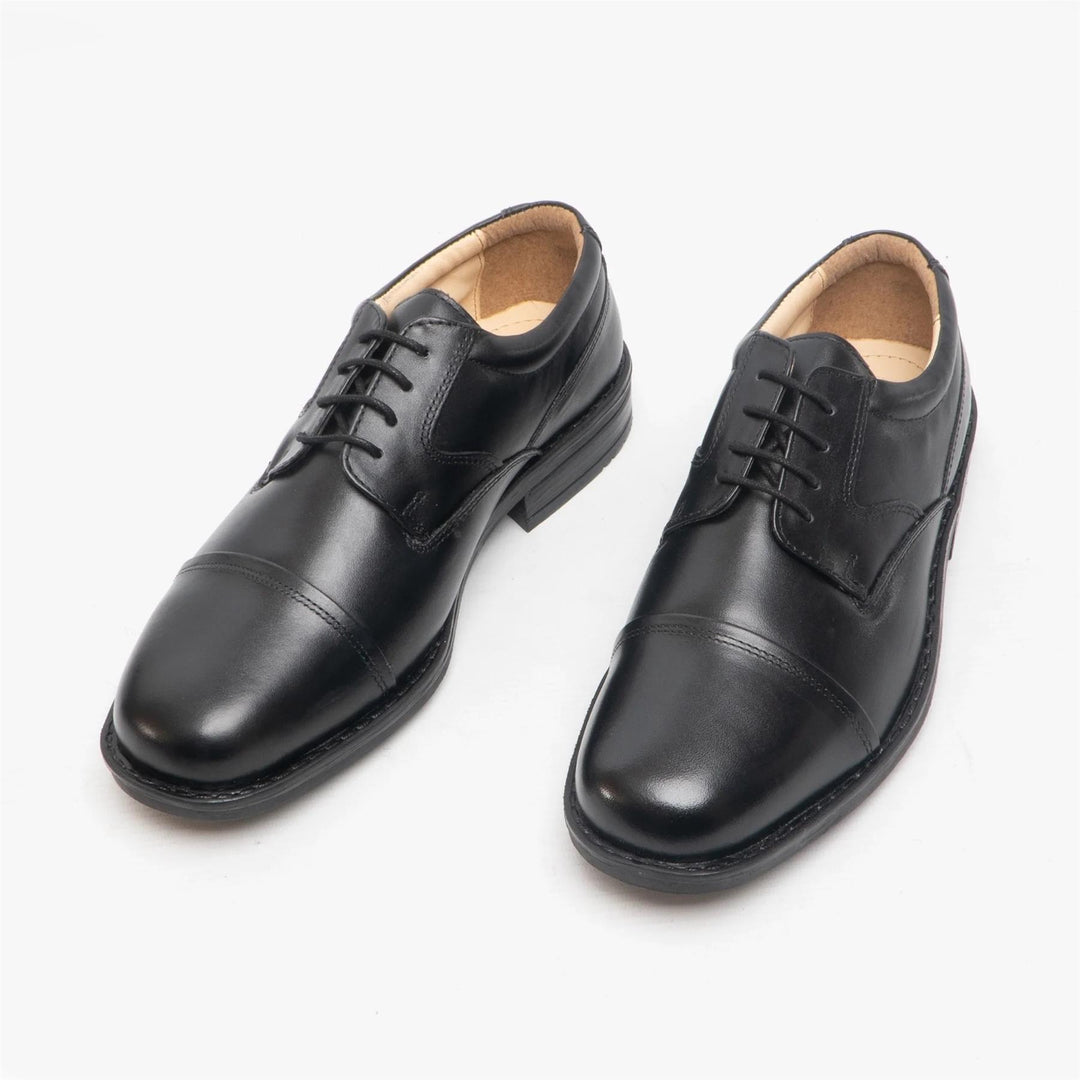 Men's Wide Fit Roamers M247A Shoes in Black Leather - Image 8