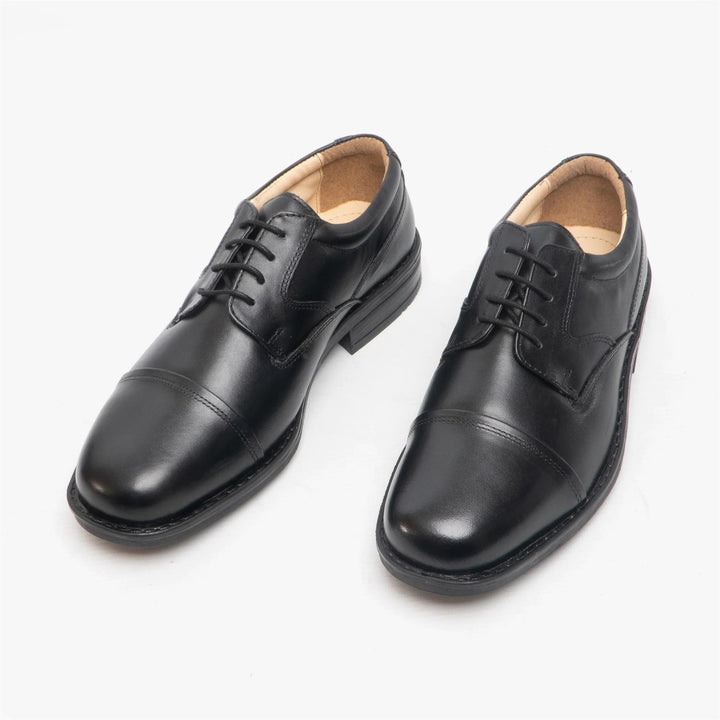 Men's Wide Fit Roamers M247A Shoes in Black Leather - Image 1