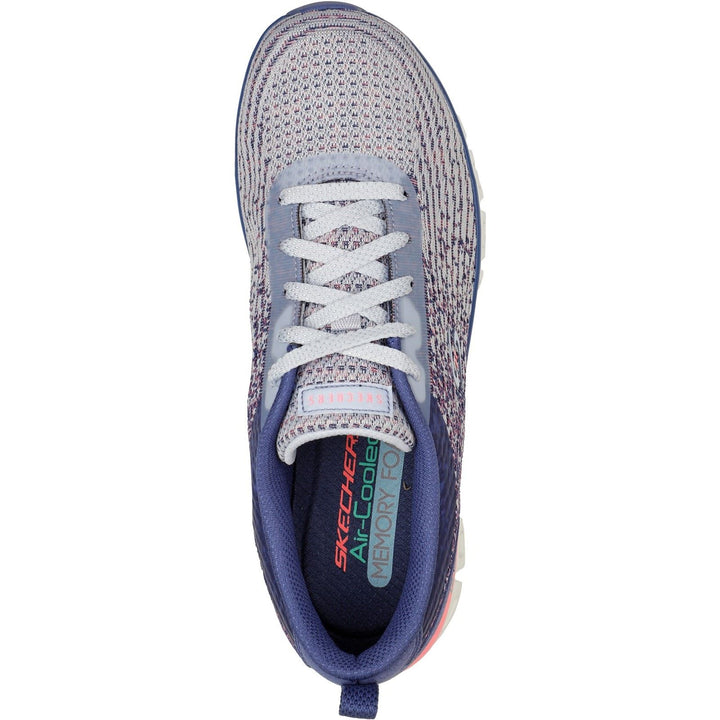 Women's Wide Fit Skechers 104325 Glide-Step Head Start Trainers in Slate - Image 1