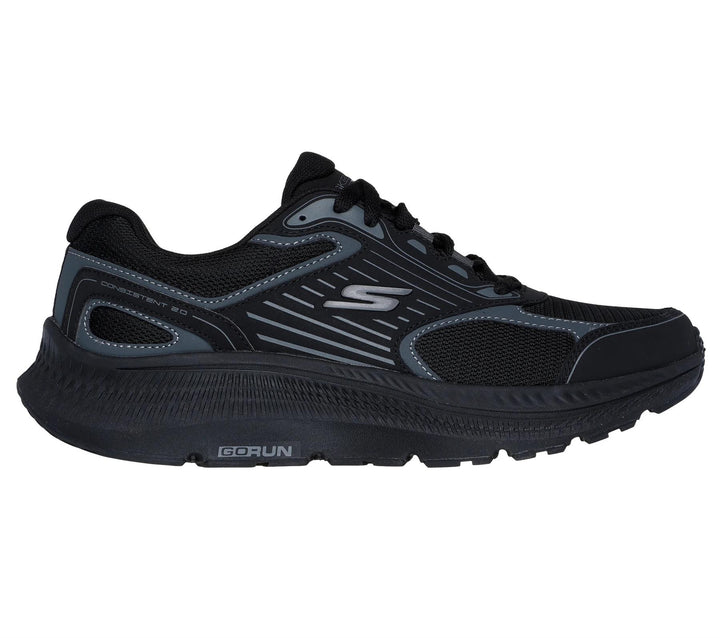 Men's Wide Fit Skechers 220866WW Go Run Consistent 2.0 Running Trainers - Goga Mat in Black - Image 1