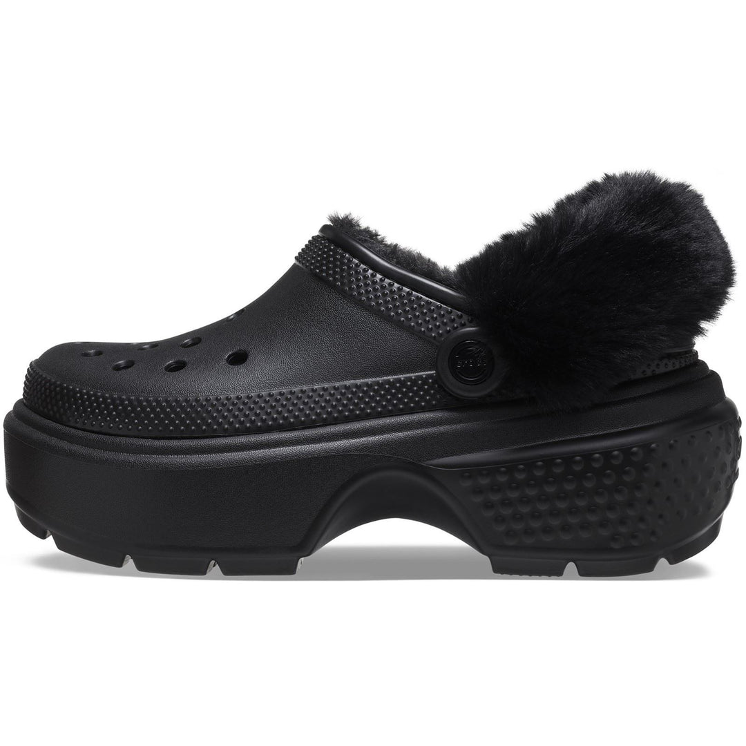 Women's Crocs 208546 Stomp Lined Clog in Black - Image 3