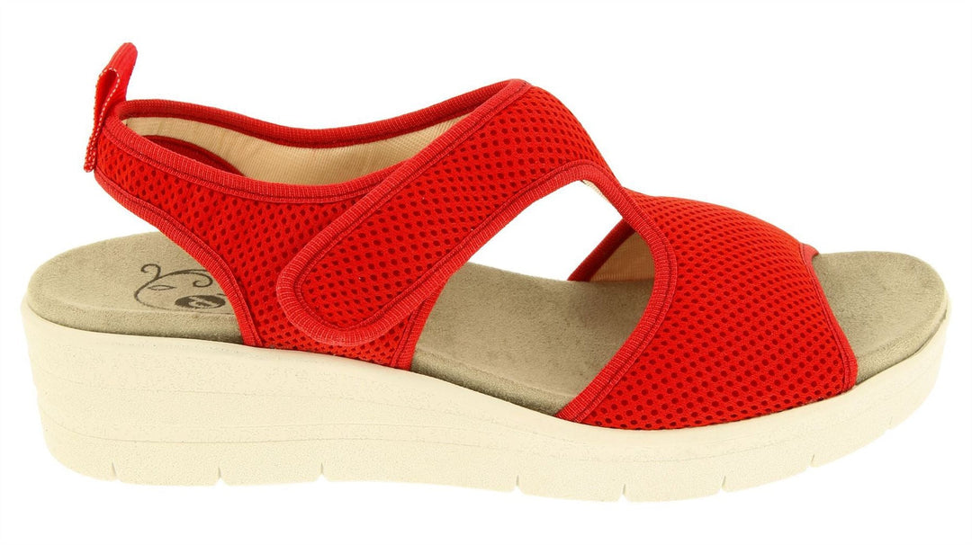 Womens Wide Fit DB Dove Sandals in Silver Grey Textile - Image 2
