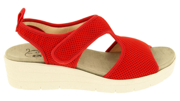 Womens Wide Fit DB Dove Sandals in Silver Grey Textile - Image 1