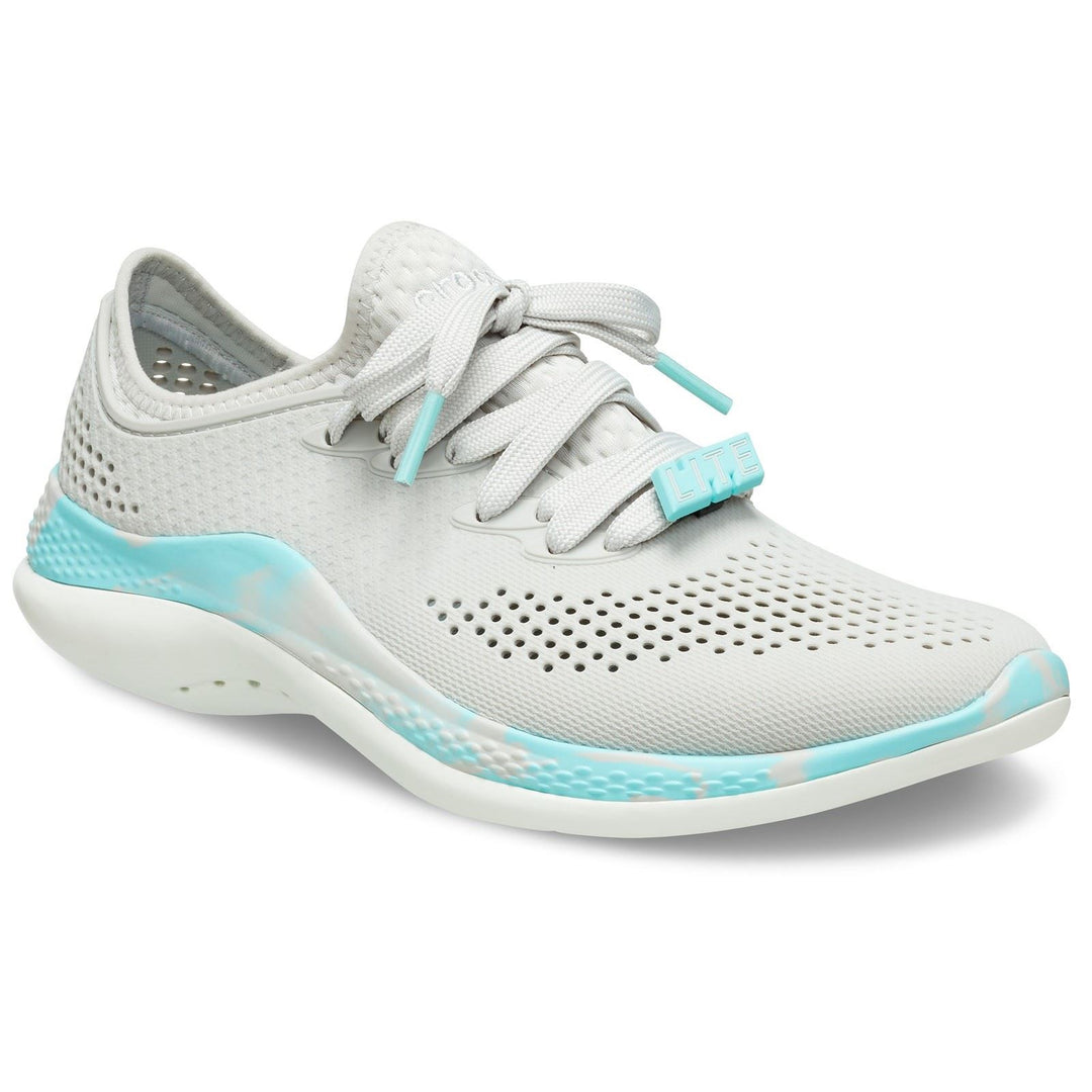 Women's Crocs 207632 Literide 360 Marbled Pacer Shoes in White/Multi - Image 3