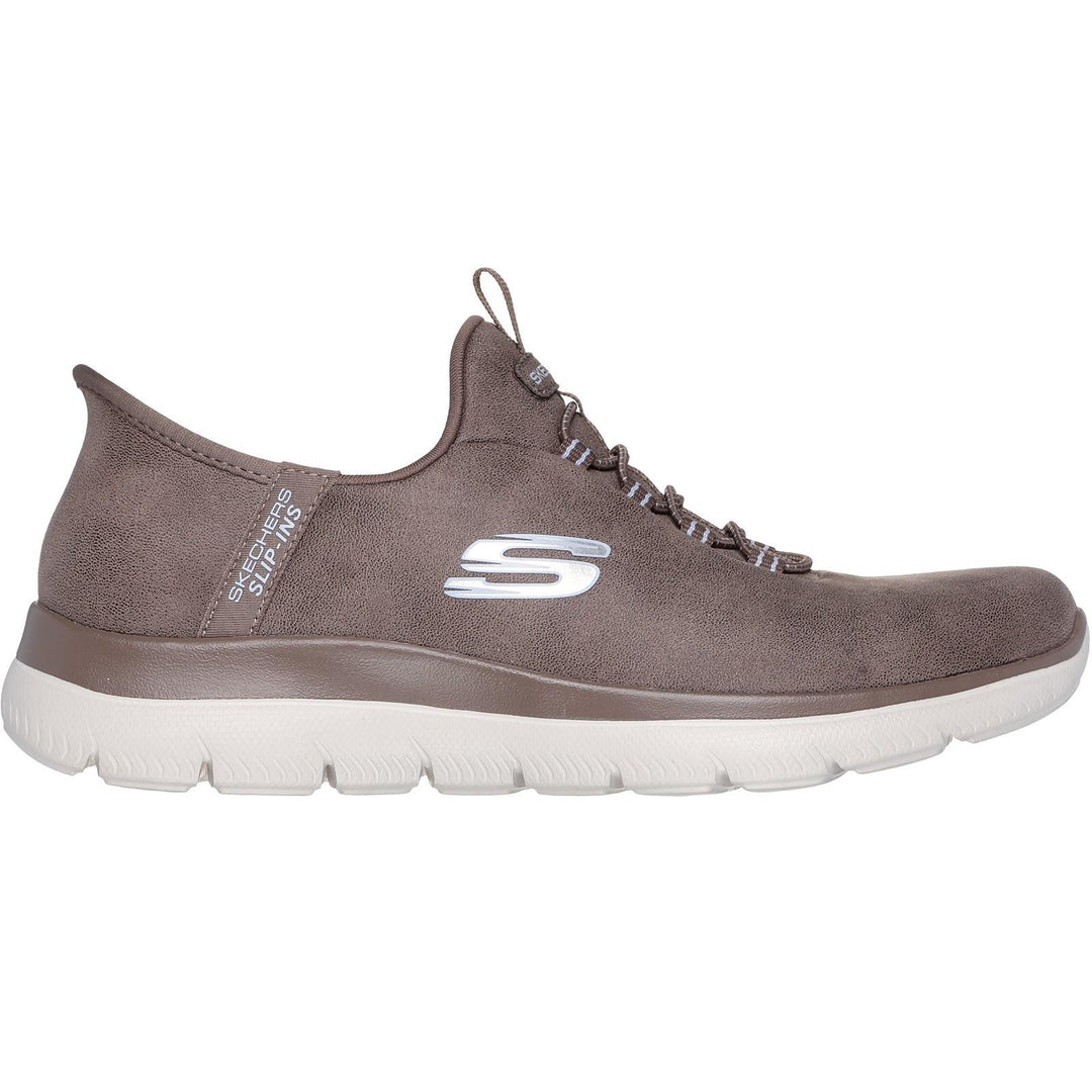 Women's Wide Fit Skechers 150254 Slip-ins Summits Trainers in Black - Image 7