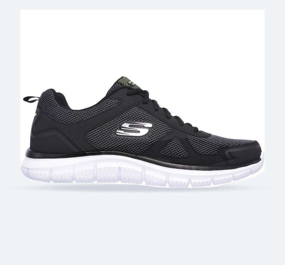 Men's Wide Fit Skechers 52630 Track Bucolo Sports Trainers - Black/White in Black/White - Image 1