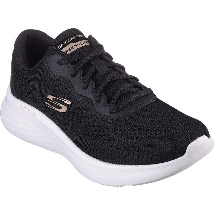 Women's Wide Fit Skechers 149991 Skech Lite Pro Perfect Time Trainers - Black/Rose Gold in Black/Rose Gold - Image 1