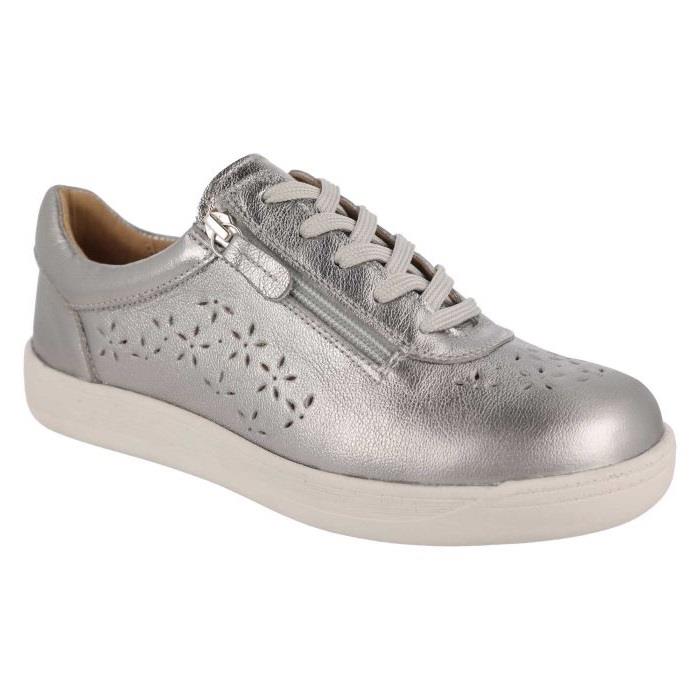 Women's Wide Fit DB Kaunas Shoes in Navy Leather - Image 8