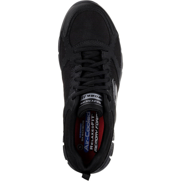 Men's Wide Fit Skechers 77152EC Telphin Sanphet Slip Resistant Trainers in Black - Image 1