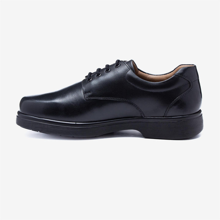 Mens Wide Fit Tredd Well Spencer Shoes in Black - Image 1
