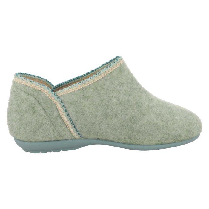 Women's Wide Fit DB Reedmace Ankle Slippers in Lilac Felt - Image 1