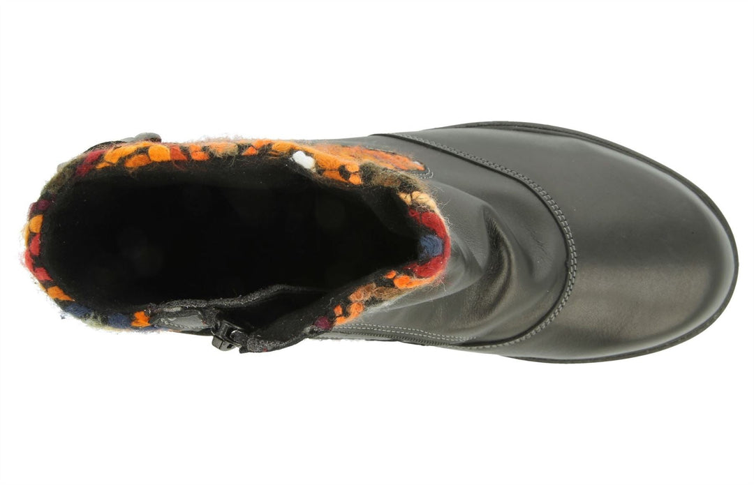 Womens Wide Fit DB Rainbow Boots in Black / Pattern - Image 5