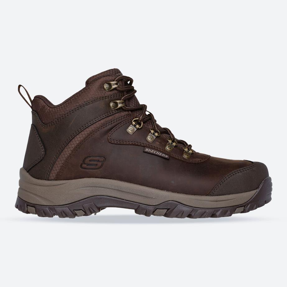 Men's Relaxed Fit Skechers 205240 Relmnt Lennox Hiking Boots in Cocoa - Image 1
