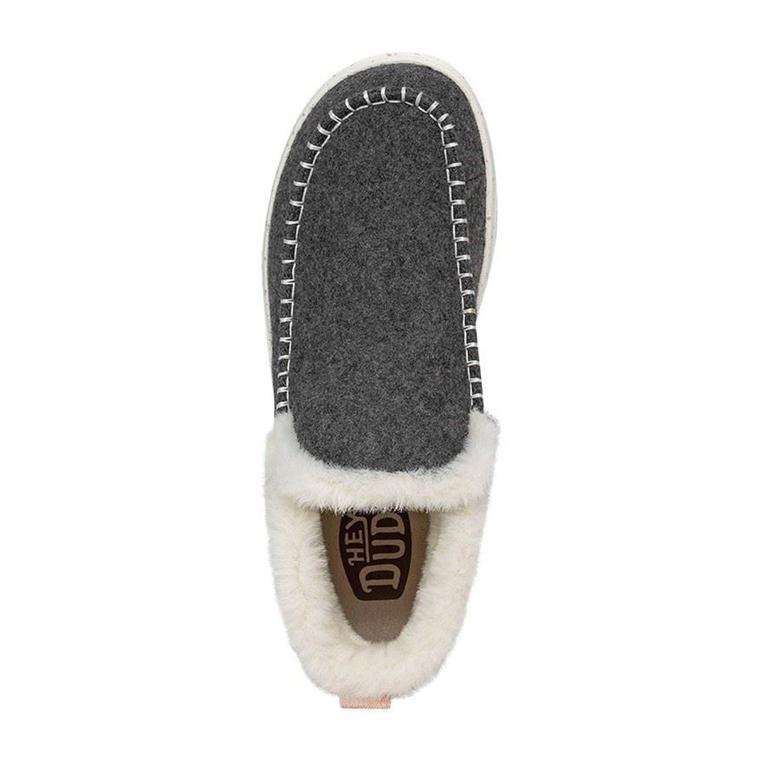 Women's Heydude 40208 Denny Wool Faux Shearling Ankle Boots in Grey - Image 4