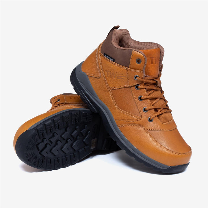 Women's Wide Fit Tredd Well Tough Waterproof Hiking Boots - Tan in Tan - Image 1