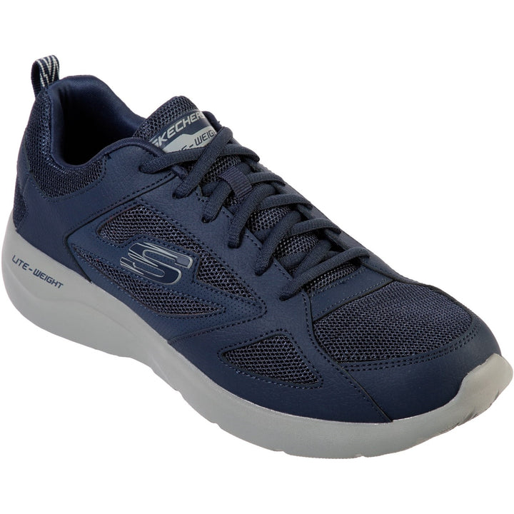 Men's Wide Fit Skechers 58363 Dynamight 2.0 Fallford Trainers in Black - Image 1