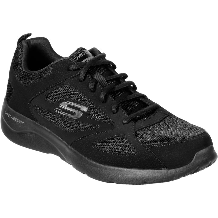 Men's Wide Fit Skechers 58363 Dynamight 2.0 Fallford Trainers in Black - Image 1