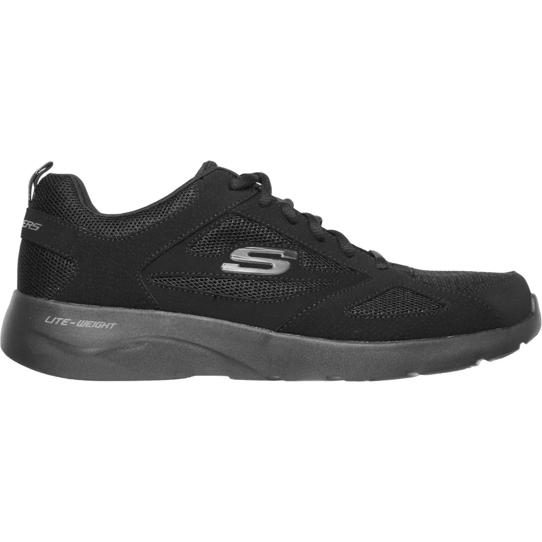Men's Wide Fit Skechers 58363 Dynamight 2.0 Fallford Trainers in Black - Image 2