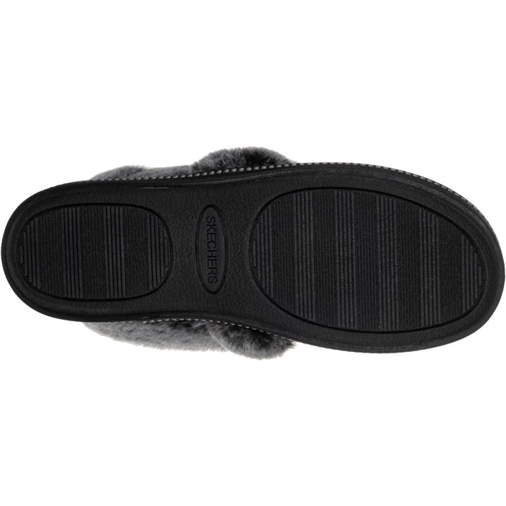 Women's Wide Fit Skechers 32777 Cozy Campfire Team Toasty Slippers in Black - Image 1