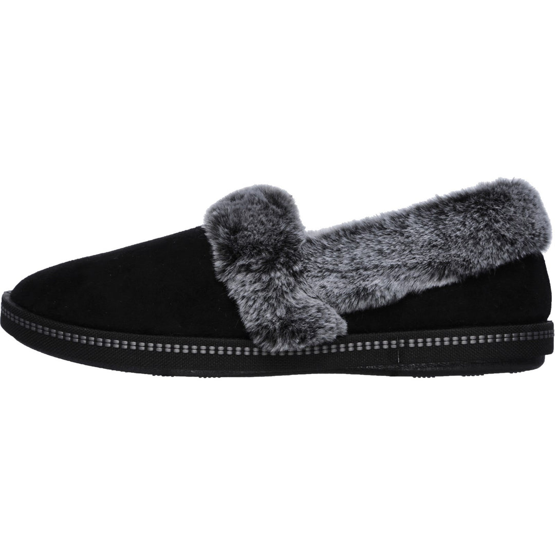 Women's Wide Fit Skechers 32777 Cozy Campfire Team Toasty Slippers in Black - Image 3