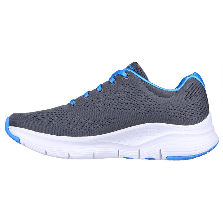 Women's Wide Fit Skechers 149057 Sunny Outlook Trainers in Charcoal/Blue - Image 1