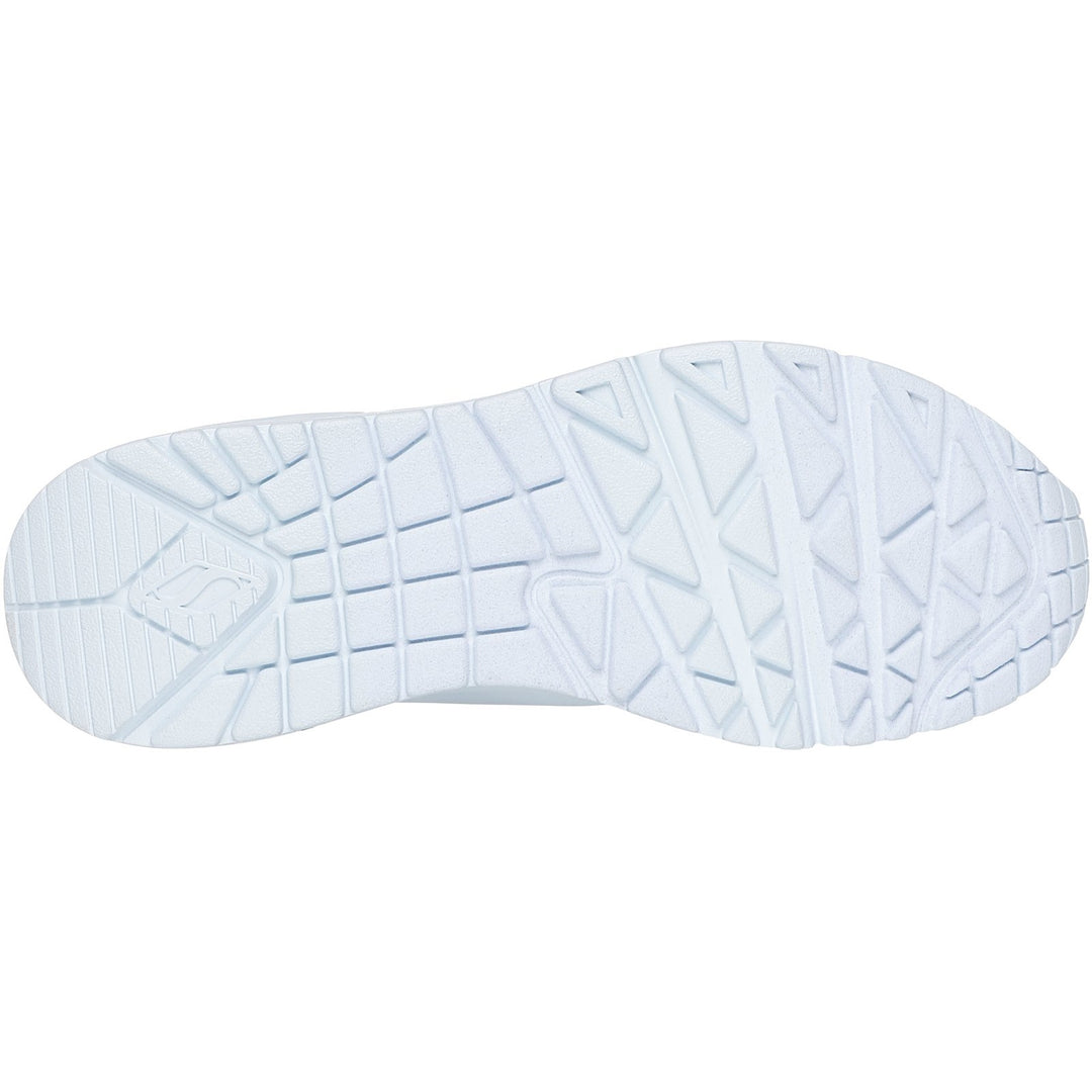 Women's Wide Fit Skechers 73690 Uno - Stand On Air Walking Street Wear Trainers - Light Denim in Light Denim - Image 6