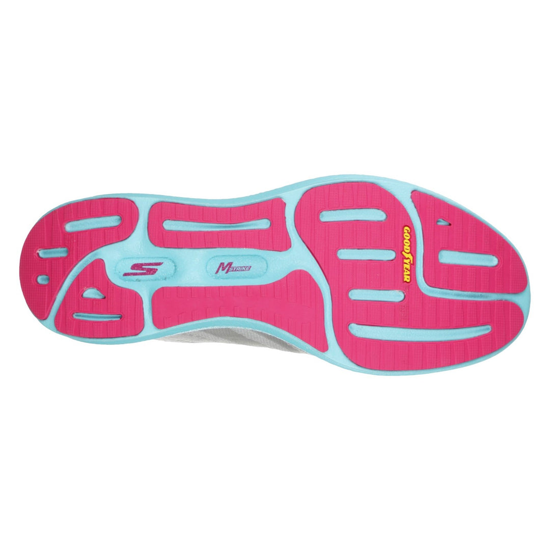 Women's Wide Fit Skechers 130001  Go Run Razor + Sports Trainers - Grey/Aqua/Pink in Grey/Aqua/Pink - Image 6