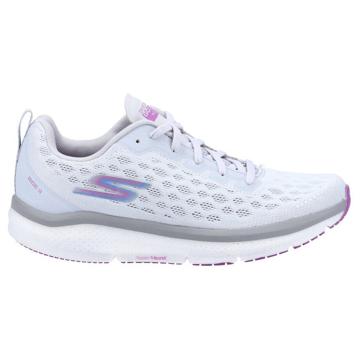 Women's Wide Fit Skechers 172005 Go Run Ride 9 Trainers in Navy/Purple - Image 1