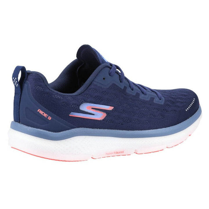 Women's Wide Fit Skechers 172005 Go Run Ride 9 Trainers in Navy/Purple - Image 1