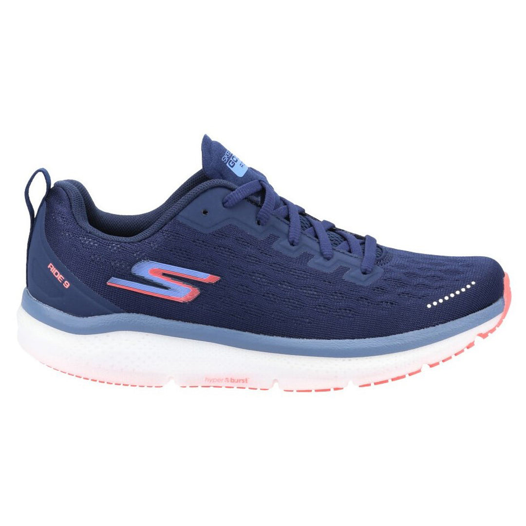Women's Wide Fit Skechers 172005 Go Run Ride 9 Trainers in Navy/Purple - Image 2