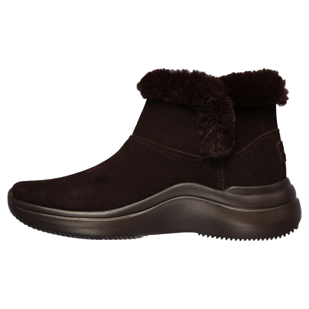 Women's Wide Fit Skechers 144250 On The Go Midtown So Plush Boots in Chocolate - Image 4