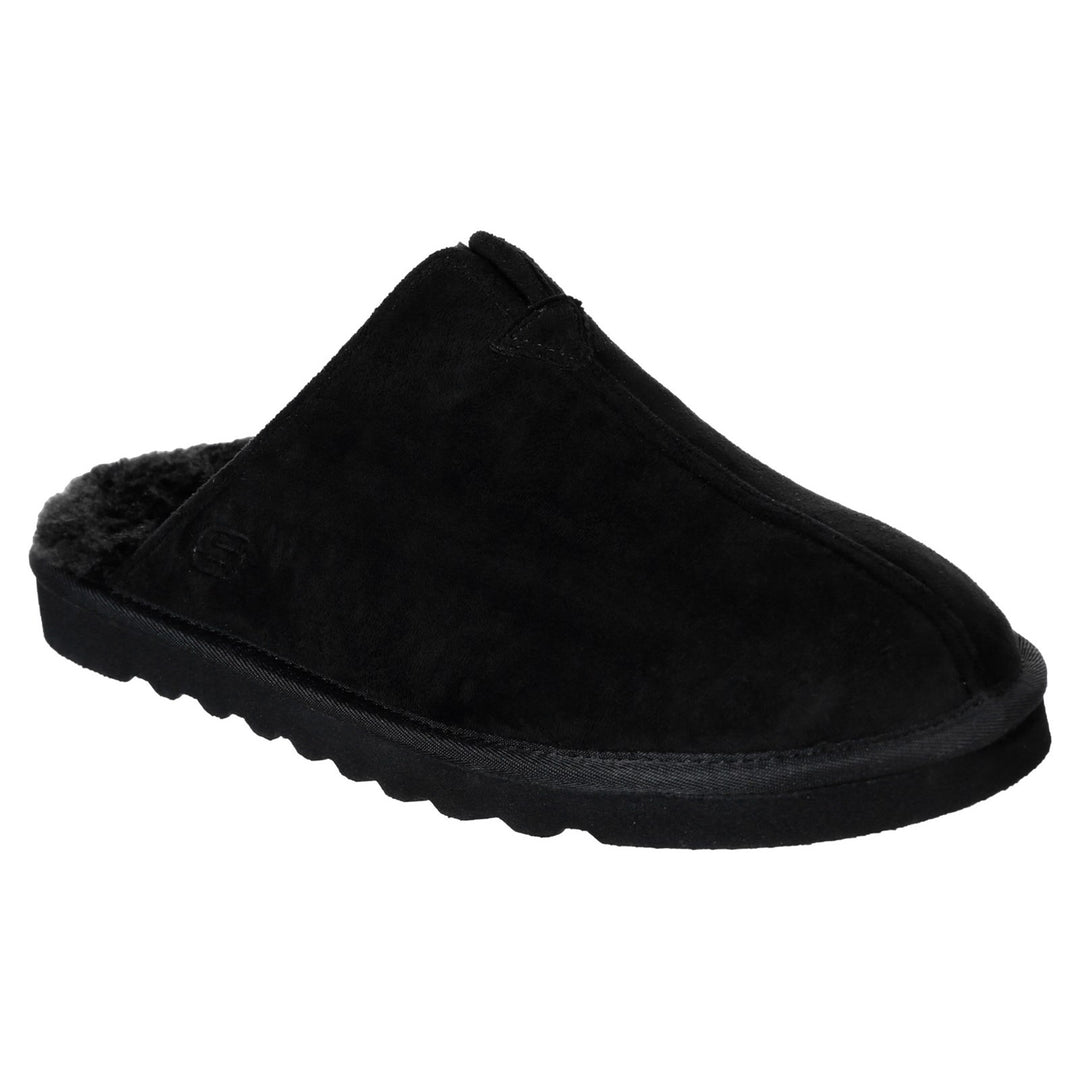 Men's Relaxed Fit Skechers 66094 Renten Palco Slippers in Black - Image 3