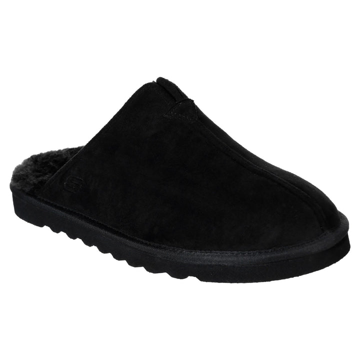 Men's Relaxed Fit Skechers 66094 Renten Palco Slippers in Black - Image 1