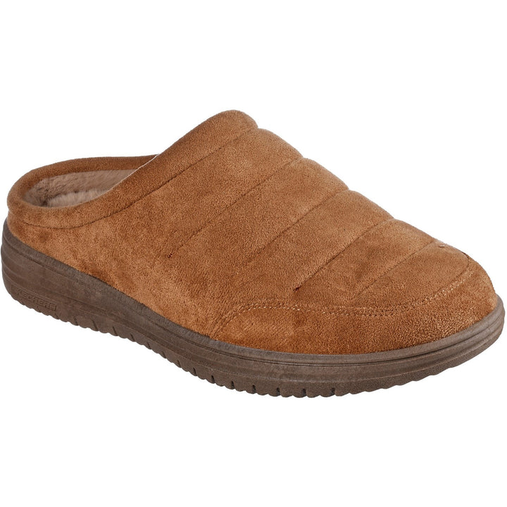 Men's Relaxed Fit Skechers 204636 Murette Garvanza Slippers in Chocolate - Image 1