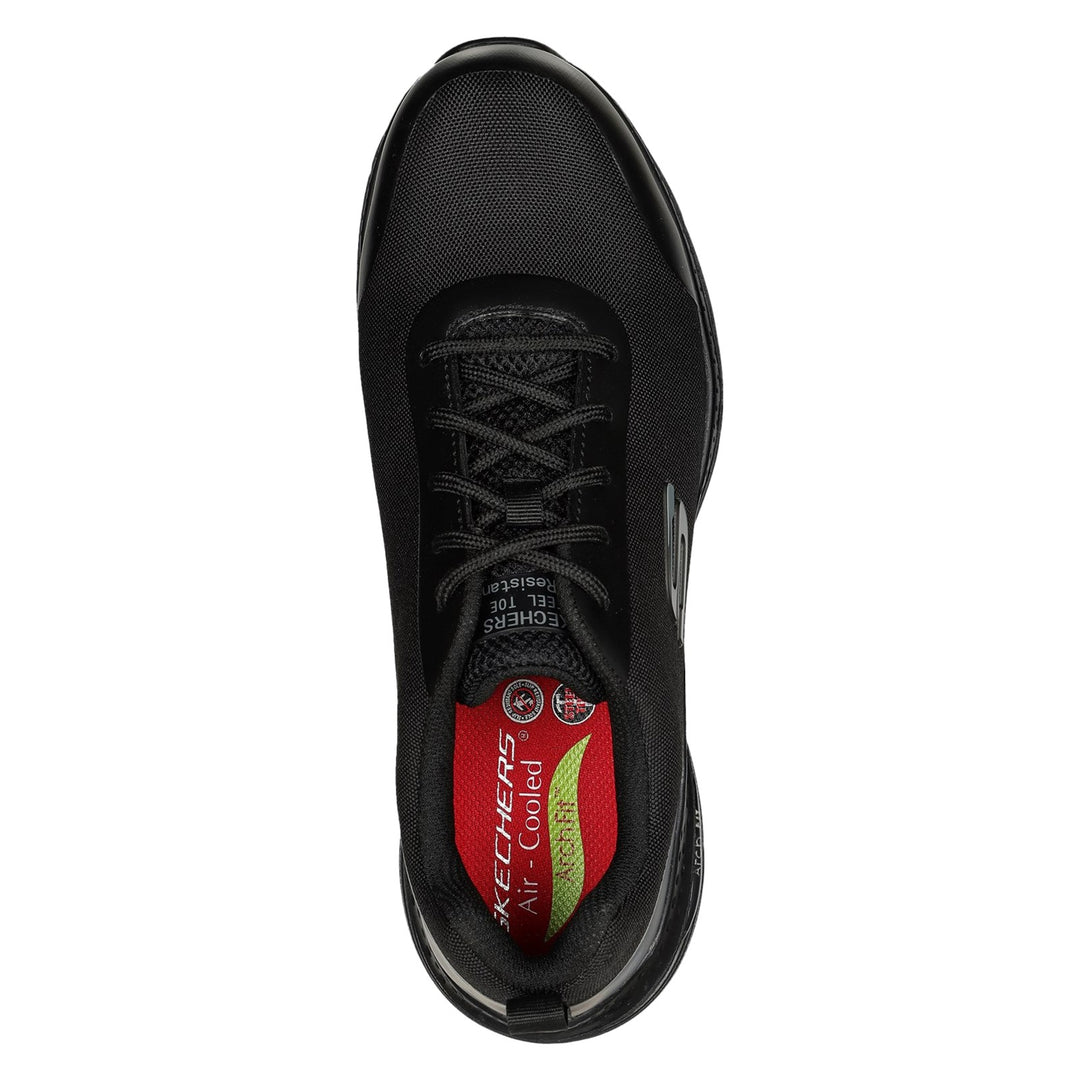 Men's Wide Fit Skechers 200086EC Arch Fit Ringstap Safety Trainers in Black - Image 5