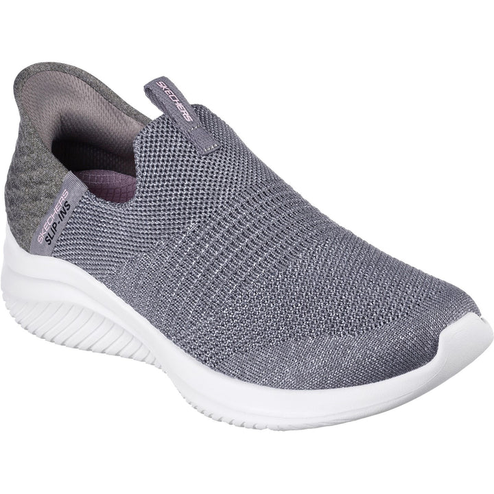 Women's Wide Fit Skechers 149708 Slip-ins Ultra Flex 3.0 Cozy Streak Trainers - Grey in Grey - Image 1