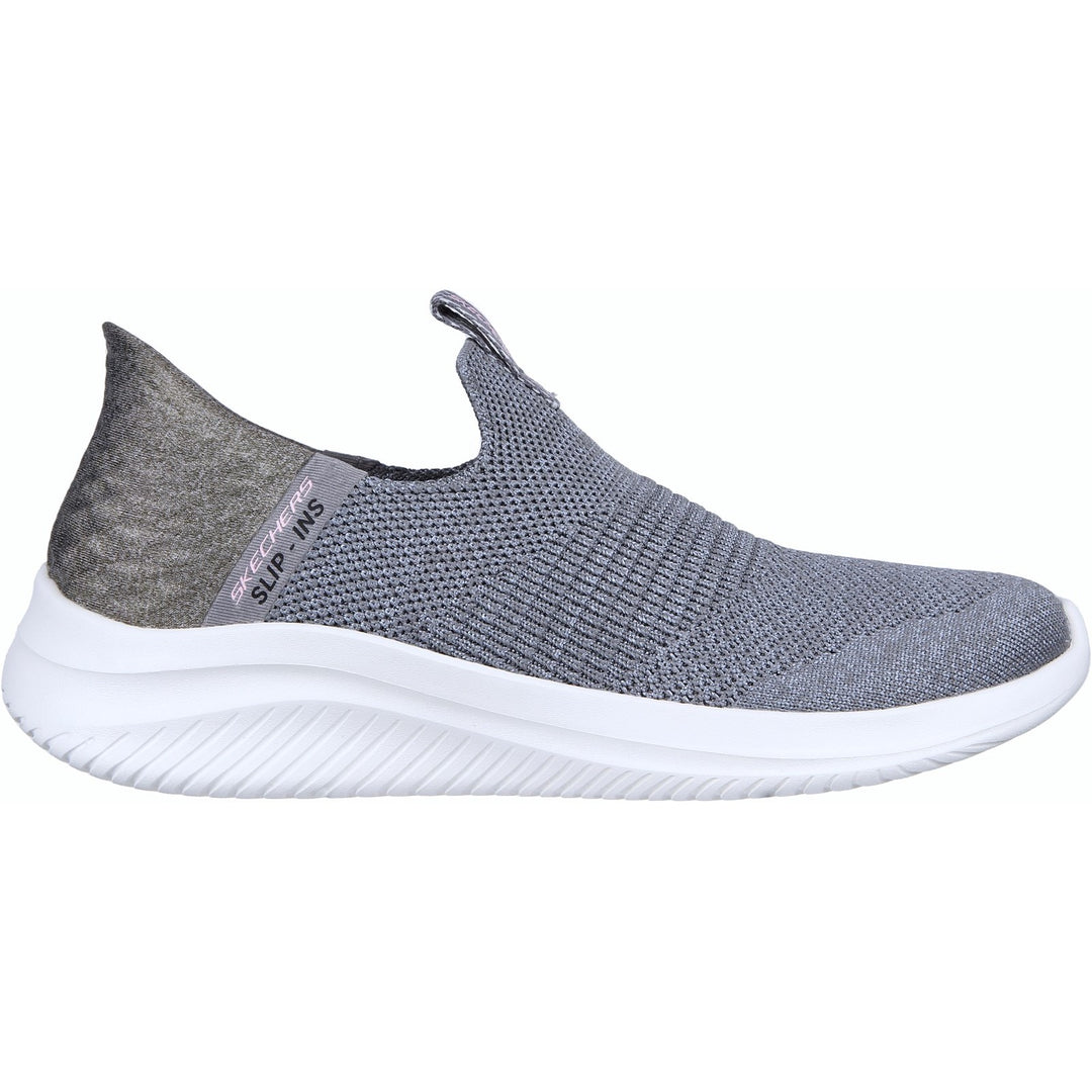 Women's Wide Fit Skechers 149708 Slip-ins Ultra Flex 3.0 Cozy Streak Trainers - Grey in Grey - Image 2